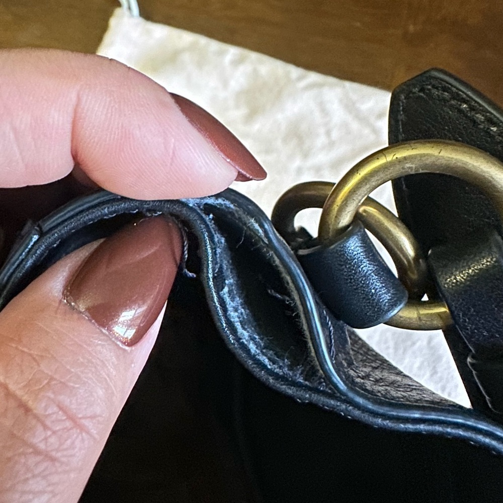 M.A.B.
Elegant Black Leather Hobo Bag - Picture 2 of 7